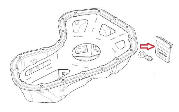 1 Baffled Sump Rubber Flap A702E0004F Image